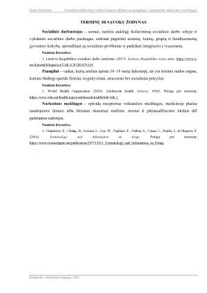 SOCIALINIO DARBUOTOJO VEIKLOS KRYPTYS DIRBANT SU PAAUGLIAIS, VARTOJANČIAIS NARKOTINES MEDŽIAGAS. Paveikslėlis 5