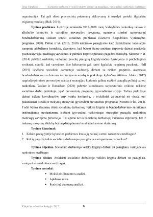 SOCIALINIO DARBUOTOJO VEIKLOS KRYPTYS DIRBANT SU PAAUGLIAIS, VARTOJANČIAIS NARKOTINES MEDŽIAGAS. Paveikslėlis 8