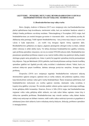 KETVERIŲ – PENKERIŲ METŲ VAIKŲ BENDRADARBIAVIMO UGDYMAS EKSPERIMENTINĖSE STEAM VEIKLOSE. Paveikslėlis 10