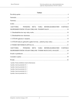 KETVERIŲ – PENKERIŲ METŲ VAIKŲ BENDRADARBIAVIMO UGDYMAS EKSPERIMENTINĖSE STEAM VEIKLOSE. Paveikslėlis 2