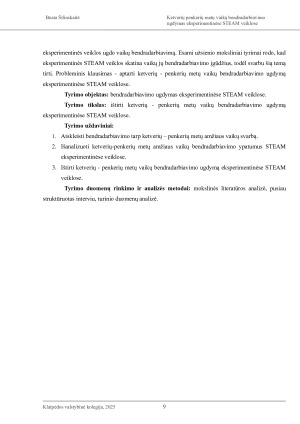 KETVERIŲ – PENKERIŲ METŲ VAIKŲ BENDRADARBIAVIMO UGDYMAS EKSPERIMENTINĖSE STEAM VEIKLOSE. Paveikslėlis 9