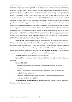 ANTROS KLASĖS MOKINIŲ BENDRADARBIAVIMO UGDYMAS TAIKANT ŽAIDYBINIUS ELEMENTUS. Paveikslėlis 8
