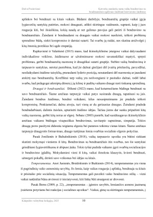 KETVERIŲ–PENKERIŲ METŲ VAIKŲ BENDRAVIMO SU BENDRAAMŽIAIS UGDYMAS ŽAIDŽIANT LAISVUOSIUS ŽAIDIMUS. Paveikslėlis 10