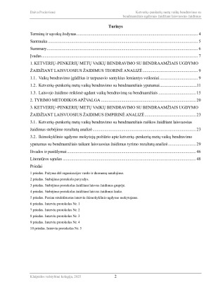 KETVERIŲ–PENKERIŲ METŲ VAIKŲ BENDRAVIMO SU BENDRAAMŽIAIS UGDYMAS ŽAIDŽIANT LAISVUOSIUS ŽAIDIMUS. Paveikslėlis 2