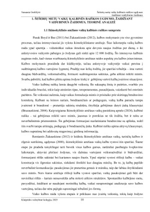 ŠEŠERIŲ METŲ VAIKŲ KALBINĖS RAIŠKOS UGDYMAS ŽAIDŽIANT VAIDYBINIUS ŽAIDIMUS. Paveikslėlis 10