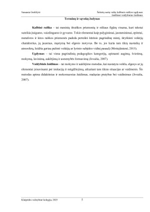 ŠEŠERIŲ METŲ VAIKŲ KALBINĖS RAIŠKOS UGDYMAS ŽAIDŽIANT VAIDYBINIUS ŽAIDIMUS. Paveikslėlis 5