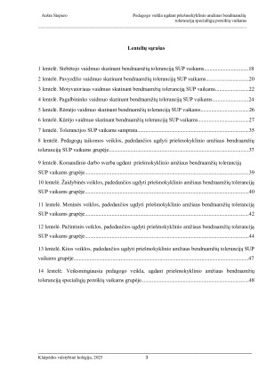 PEDAGOGO VEIKLA UGDANT PRIEŠMOKYKLINIO AMŽIAUS BENDRAAMŽIŲ TOLERANCIJĄ SPECIALIŲJŲ POREIKIŲ VAIKAMS. Paveikslėlis 3