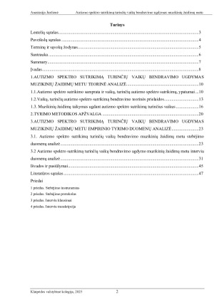 AUTIZMO SPEKTRO SUTRIKIMĄ TURINČIŲ VAIKŲ BENDRAVIMO UGDYMAS MUZIKINIŲ ŽAIDIMŲ METU. Paveikslėlis 2