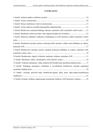 AUTIZMO SPEKTRO SUTRIKIMĄ TURINČIŲ VAIKŲ BENDRAVIMO UGDYMAS MUZIKINIŲ ŽAIDIMŲ METU. Paveikslėlis 3