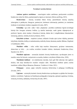 AUTIZMO SPEKTRO SUTRIKIMĄ TURINČIŲ VAIKŲ BENDRAVIMO UGDYMAS MUZIKINIŲ ŽAIDIMŲ METU. Paveikslėlis 5