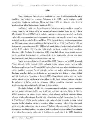 AUTIZMO SPEKTRO SUTRIKIMĄ TURINČIŲ VAIKŲ BENDRAVIMO UGDYMAS MUZIKINIŲ ŽAIDIMŲ METU. Paveikslėlis 8