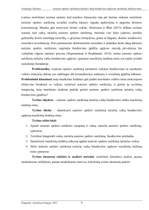 AUTIZMO SPEKTRO SUTRIKIMĄ TURINČIŲ VAIKŲ BENDRAVIMO UGDYMAS MUZIKINIŲ ŽAIDIMŲ METU. Paveikslėlis 9