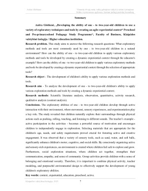 VIENERIŲ - DVEJŲ METŲ VAIKŲ GEBĖJIMO TAIKYTI ĮVAIRIUS TYRINĖJIMO BŪDUS IR PRIEMONĖS UGDYMAS, KURIANT JUDRŲJĮ PATIRTINĮ KONTEKSTĄ. Paveikslėlis 7
