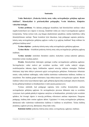 PENKERIŲ–ŠEŠERIŲ METŲ VAIKŲ SAVIREGULIACIJOS GEBĖJIMŲ UGDYMAS ŽAIDŽIANT. Paveikslėlis 6