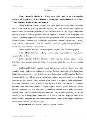 PENKERIŲ – ŠEŠERIŲ METŲ VAIKŲ SANTYKIŲ SU BENDRAAMŽIAIS UGDYMAS TAIKANT ŽAIDIMUS. Paveikslėlis 6