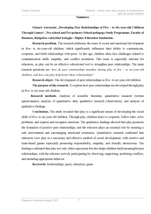 PENKERIŲ – ŠEŠERIŲ METŲ VAIKŲ SANTYKIŲ SU BENDRAAMŽIAIS UGDYMAS TAIKANT ŽAIDIMUS. Paveikslėlis 7