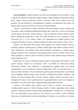 DVEJŲ-TREJŲ METŲ VAIKŲ BENDRAVIMO IR BENDRADARBIAVIMO ĮGŪDŽIŲ UGDYMAS ŽAIDYBINĖJE VEIKLOJE. Paveikslėlis 9