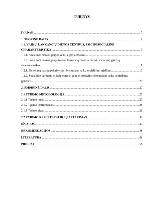 SOCIALINIO DARBUOTOJO, KAIP ELGESIO KEITĖJO, VAIDMUO FORMUOJANT VAIKŲ, LANKANČIŲ DIENOS CENTRUS, SOCIALINIUS ĮGŪDŽIUS. Paveikslėlis 6