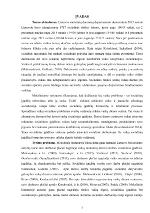 SOCIALINIO DARBUOTOJO, KAIP ELGESIO KEITĖJO, VAIDMUO FORMUOJANT VAIKŲ, LANKANČIŲ DIENOS CENTRUS, SOCIALINIUS ĮGŪDŽIUS. Paveikslėlis 7