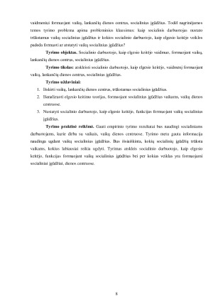 SOCIALINIO DARBUOTOJO, KAIP ELGESIO KEITĖJO, VAIDMUO FORMUOJANT VAIKŲ, LANKANČIŲ DIENOS CENTRUS, SOCIALINIUS ĮGŪDŽIUS. Paveikslėlis 8