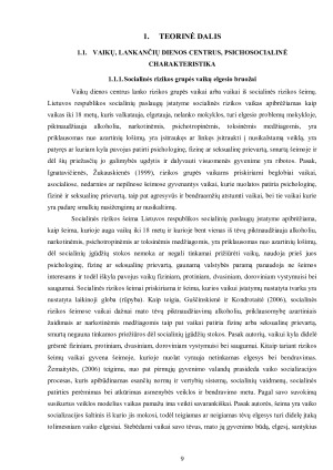 SOCIALINIO DARBUOTOJO, KAIP ELGESIO KEITĖJO, VAIDMUO FORMUOJANT VAIKŲ, LANKANČIŲ DIENOS CENTRUS, SOCIALINIUS ĮGŪDŽIUS. Paveikslėlis 9