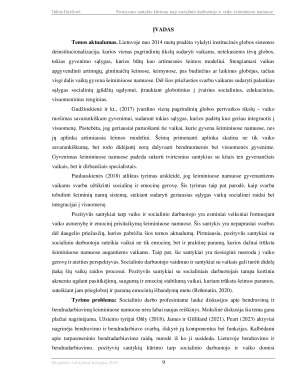 POZITYVAUS SANTYKIO KŪRIMAS TARP SOCIALINIO DARBUOTOJO IR VAIKO ŠEIMINIUOSE NAMUOSE. Paveikslėlis 9