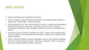 William Golding „Musių valdovas“. Paveikslėlis 2