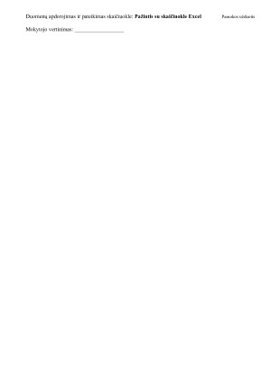 Duomenų apdorojimas ir pateikimas skaičiuokle. Kontrolinis. Paveikslėlis 2