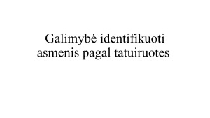 Galimybė identifikuoti asmenis pagal tatuiruotes