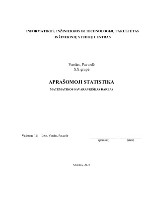 Aprašomoji statistika