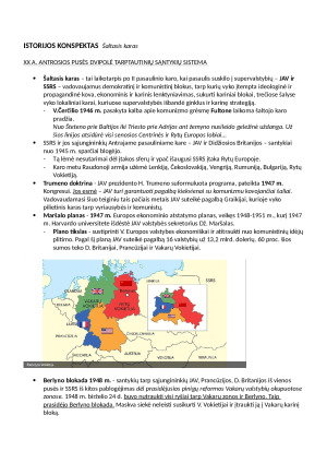 Šaltasis karas. Konspektas