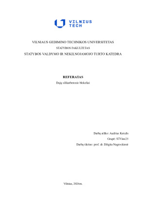 Dujų silikatbetonio blokeliai