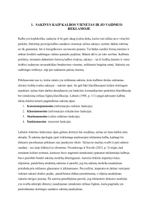  SAKINIŲ YPATUMAI SKIRTINGO AMŽIAUS ADRESATAMS SKIRTOSE REKLAMOSE . Paveikslėlis 5