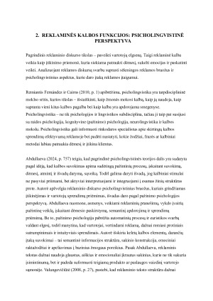  SAKINIŲ YPATUMAI SKIRTINGO AMŽIAUS ADRESATAMS SKIRTOSE REKLAMOSE . Paveikslėlis 8