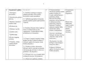 BIOLOGIJOS ILGALAIKIS TEMINIS PLANAS 8kl. Paveikslėlis 5