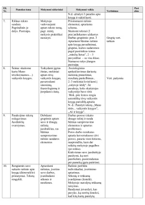 Lietuvių kalbos trumpalaikis (etapo) planas 7 klasei. Paveikslėlis 3
