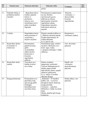Lietuvių kalbos trumpalaikis (etapo) planas 7 klasei. Paveikslėlis 4