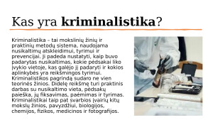 Sherlock Holmes ir kriminalistika. Paveikslėlis 2