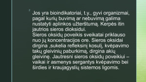 ORO TARŠOS NUSTATYMAS KERPIŲ METODU. Paveikslėlis 8