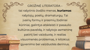 GROŽINIO IR NEGROŽINIO KŪRINIO ELEMENTAI. Paveikslėlis 2