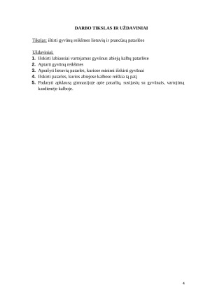 Gyvūnų reikšmės lietuvių ir prancūzų patarlėse. Paveikslėlis 4